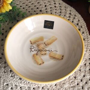 Italian Rigatoni Ceramic Pasta Bowl